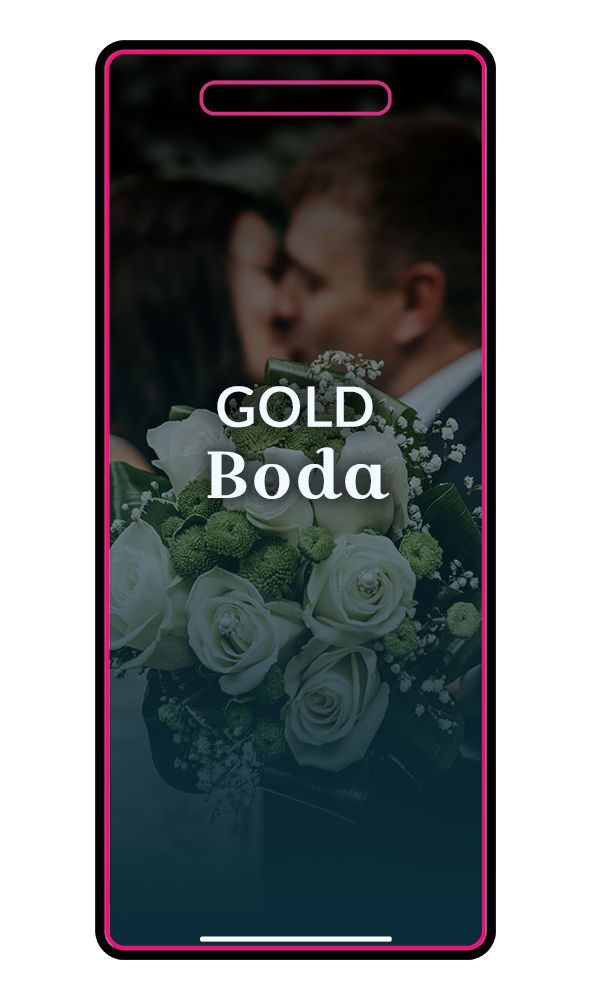 Invitación Boda Gold