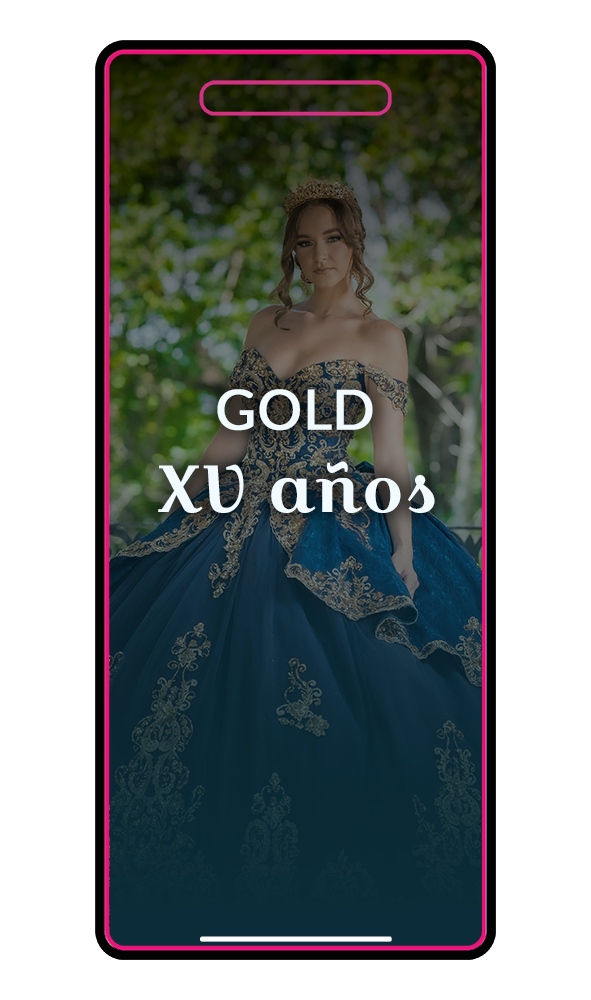 Invitación XV Años Gold