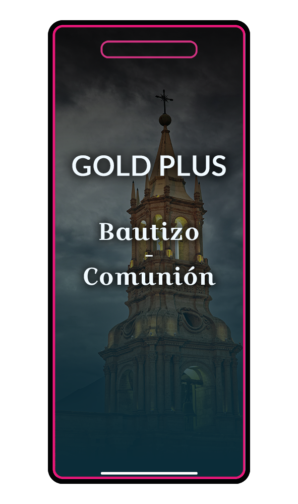 Invitación Bautizo / Comunión Gold Plus