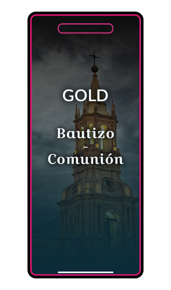 Invitación Bautizo / Comunión Gold